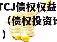 【JTCJ债权权益计划】（债权投资计划 指引）