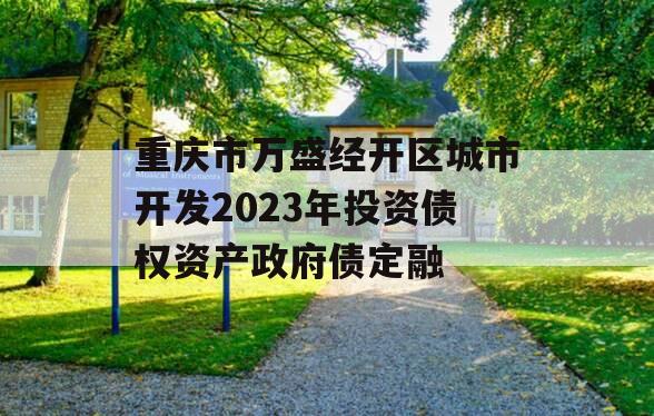 重庆市万盛经开区城市开发2023年投资债权资产政府债定融