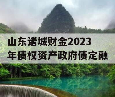 山东诸城财金2023年债权资产政府债定融