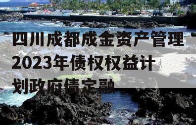 四川成都成金资产管理2023年债权权益计划政府债定融