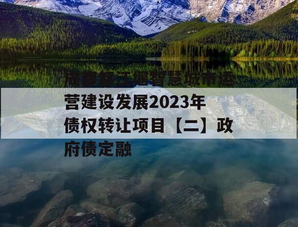 成都都江堰智慧城市运营建设发展2023年债权转让项目【二】政府债定融