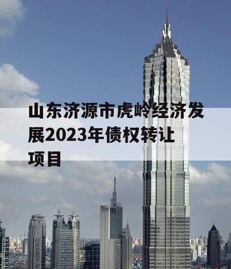 山东济源市虎岭经济发展2023年债权转让项目