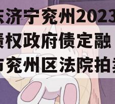 山东济宁兖州2023年债权政府债定融（济宁市兖州区法院拍卖公告）