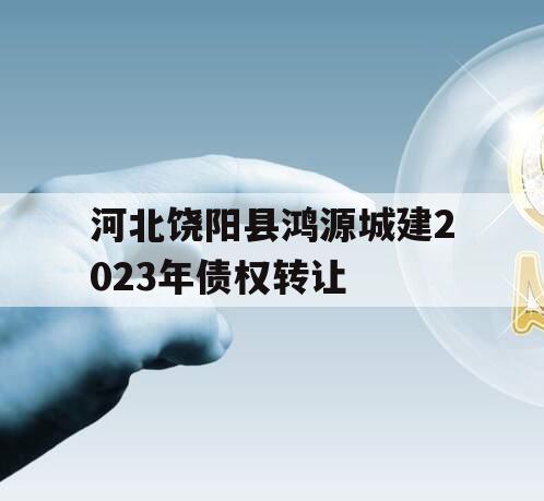 河北饶阳县鸿源城建2023年债权转让