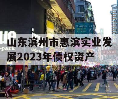 山东滨州市惠滨实业发展2023年债权资产