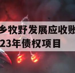 新乡牧野发展应收账款2023年债权项目