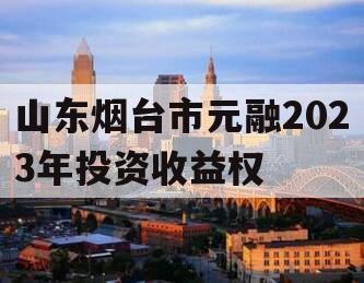 山东烟台市元融2023年投资收益权