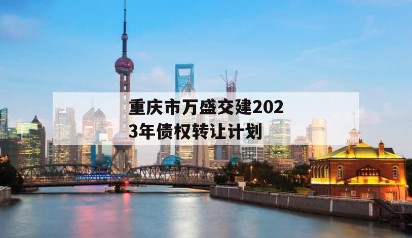 重庆市万盛交建2023年债权转让计划