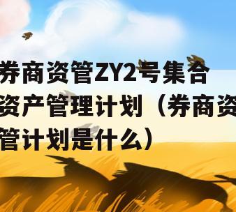 券商资管ZY2号集合资产管理计划（券商资管计划是什么）