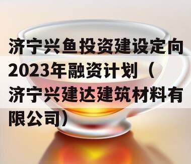 济宁兴鱼投资建设定向2023年融资计划（济宁兴建达建筑材料有限公司）