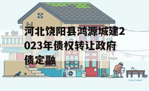 河北饶阳县鸿源城建2023年债权转让政府债定融