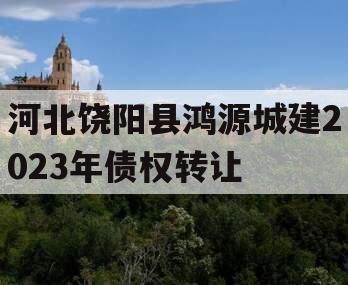 河北饶阳县鸿源城建2023年债权转让