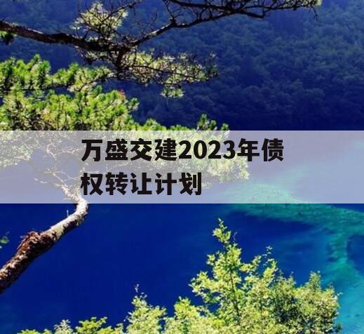 万盛交建2023年债权转让计划