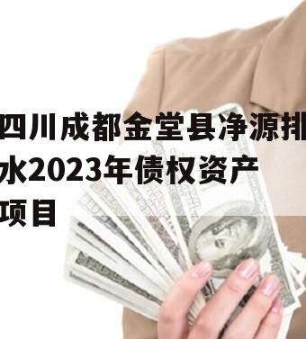 四川成都金堂县净源排水2023年债权资产项目