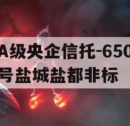 A级央企信托-650号盐城盐都非标