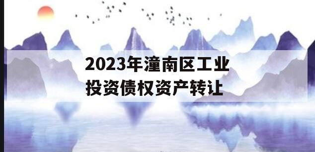 2023年潼南区工业投资债权资产转让