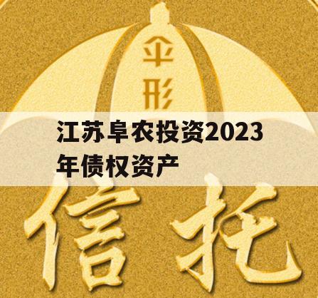 江苏阜农投资2023年债权资产