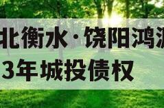 河北衡水·饶阳鸿源2023年城投债权