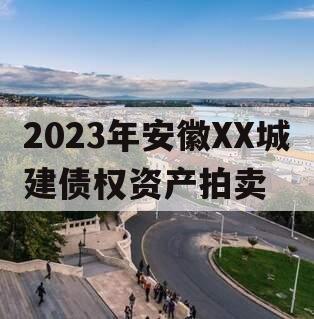 2023年安徽XX城建债权资产拍卖