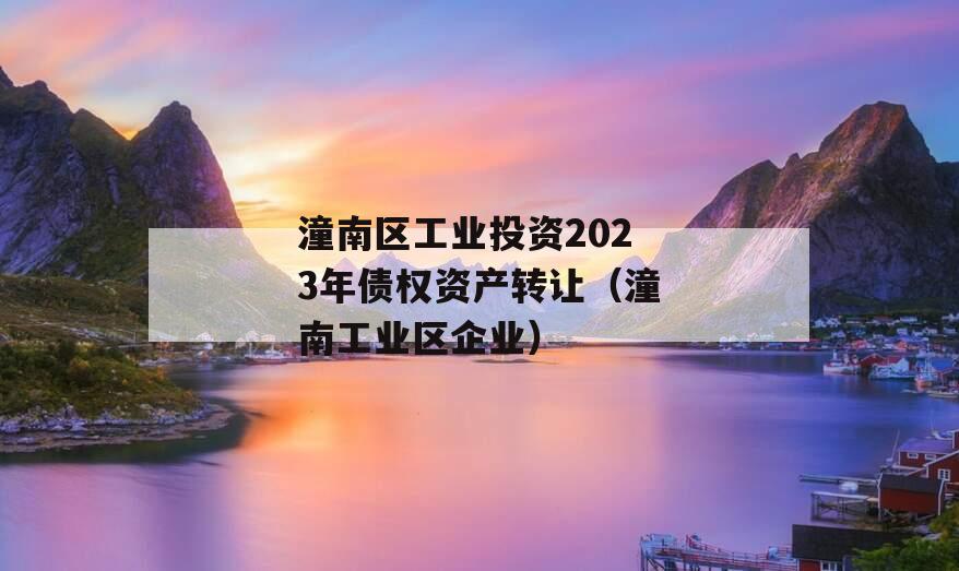 潼南区工业投资2023年债权资产转让（潼南工业区企业）