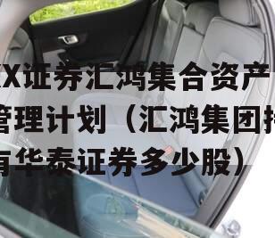 XX证券汇鸿集合资产管理计划（汇鸿集团持有华泰证券多少股）