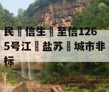 民‮信生‬至信1265号江‮盐苏‬城市非标