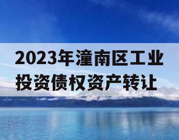 2023年潼南区工业投资债权资产转让