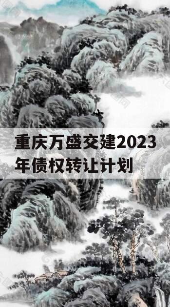 重庆万盛交建2023年债权转让计划