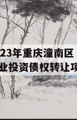 2023年重庆潼南区工业投资债权转让项目