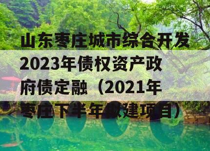 山东枣庄城市综合开发2023年债权资产政府债定融（2021年枣庄下半年拟建项目）