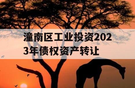 潼南区工业投资2023年债权资产转让