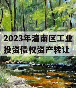 2023年潼南区工业投资债权资产转让