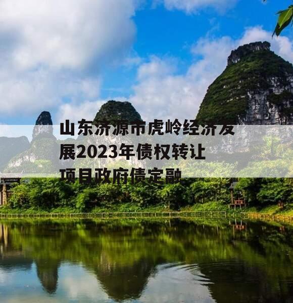 山东济源市虎岭经济发展2023年债权转让项目政府债定融