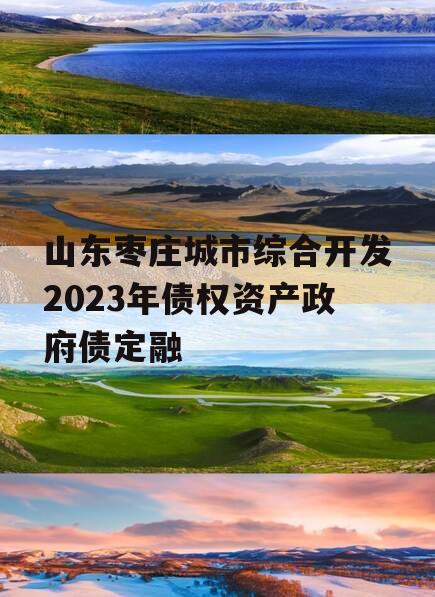 山东枣庄城市综合开发2023年债权资产政府债定融