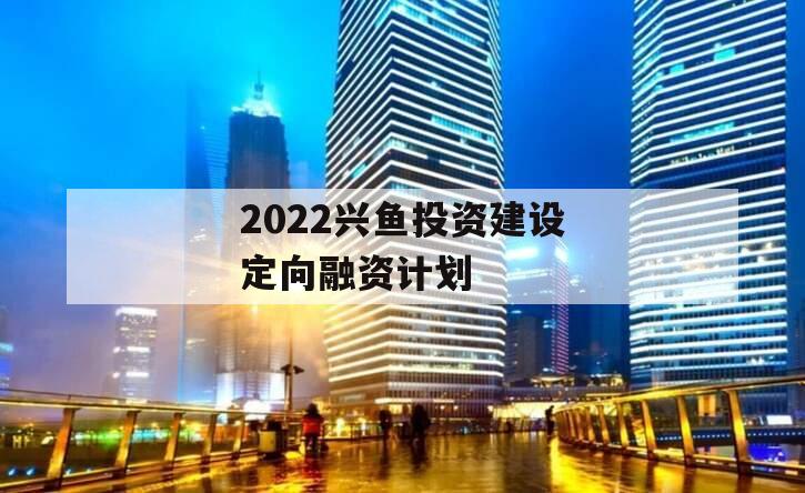 2022兴鱼投资建设定向融资计划