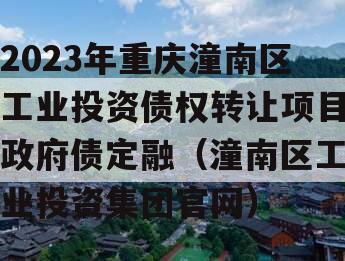 2023年重庆潼南区工业投资债权转让项目政府债定融（潼南区工业投资集团官网）