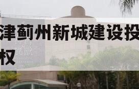 天津蓟州新城建设投资债权