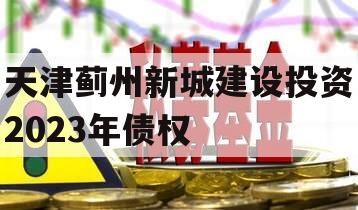 天津蓟州新城建设投资2023年债权