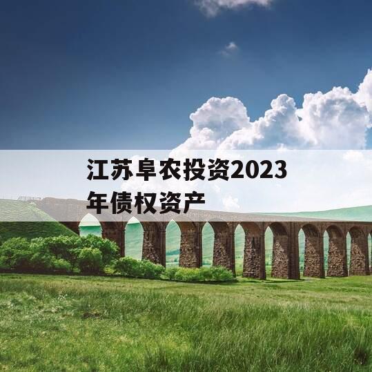 江苏阜农投资2023年债权资产