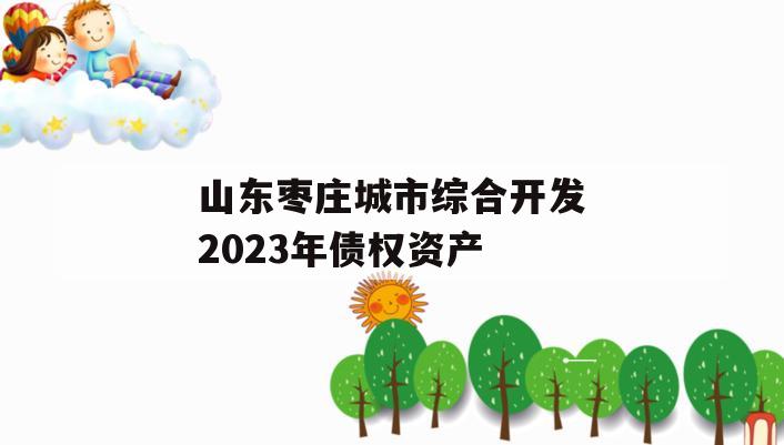 山东枣庄城市综合开发2023年债权资产