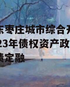 山东枣庄城市综合开发2023年债权资产政府债定融