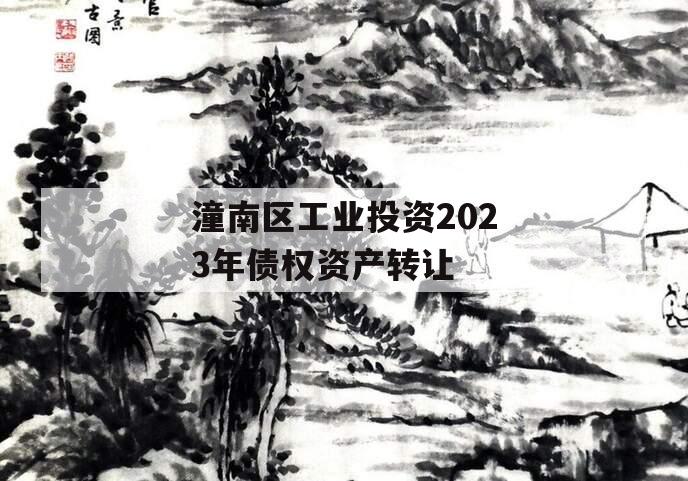 潼南区工业投资2023年债权资产转让