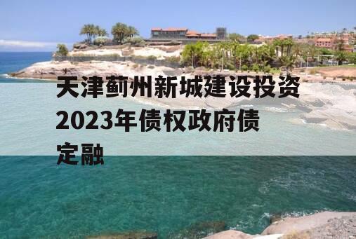 天津蓟州新城建设投资2023年债权政府债定融