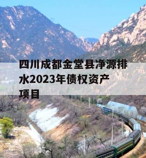 四川成都金堂县净源排水2023年债权资产项目