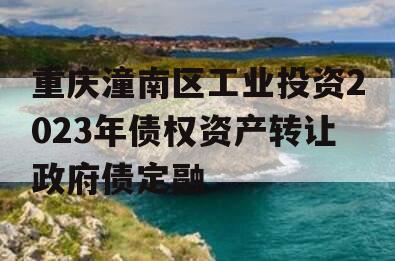 重庆潼南区工业投资2023年债权资产转让政府债定融