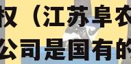 江苏阜农投资2023年债权（江苏阜农投资有限公司是国有的吗?）