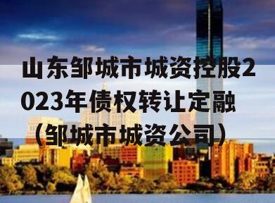 山东邹城市城资控股2023年债权转让定融（邹城市城资公司）