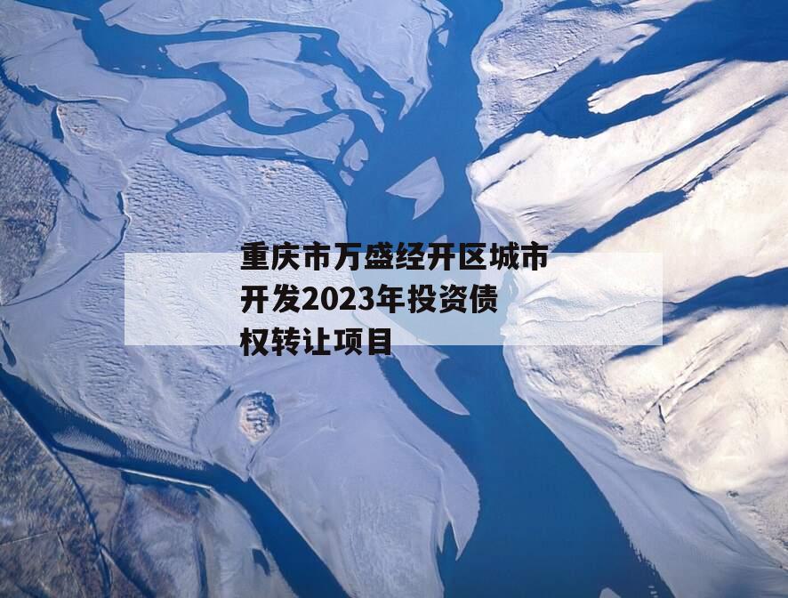 重庆市万盛经开区城市开发2023年投资债权转让项目