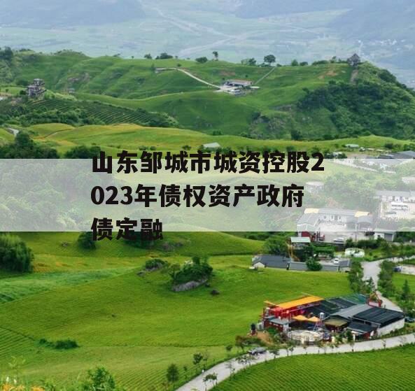 山东邹城市城资控股2023年债权资产政府债定融