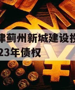 天津蓟州新城建设投资2023年债权